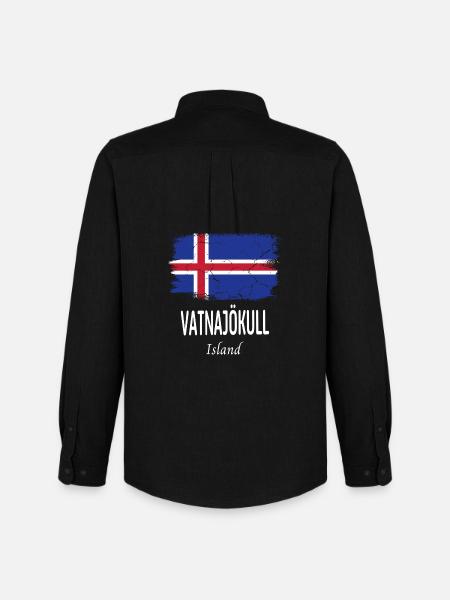 Vatnajökull - Chemise Oxford homme Stanley/Stella - noir