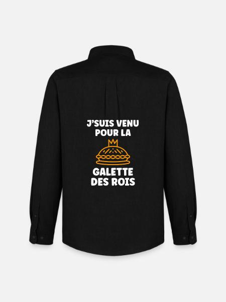 Humor galette des rois - Men's Oxford Shirt by Stanley/Stella - black