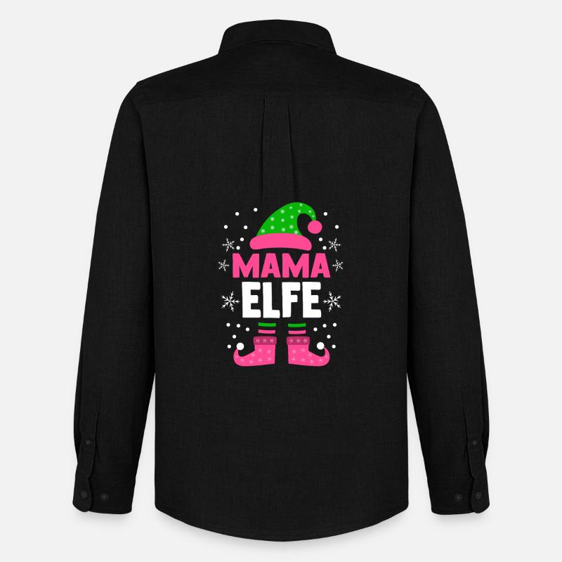 Weihnachten Familie Mutter Mama Elfe - Männer Oxford Hemd von Stanley/Stella - Schwarz