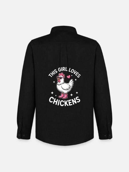 Chicken Saying Chicken Funny Chicken Gift - Men's Oxford Shirt by Stanley/Stella - black