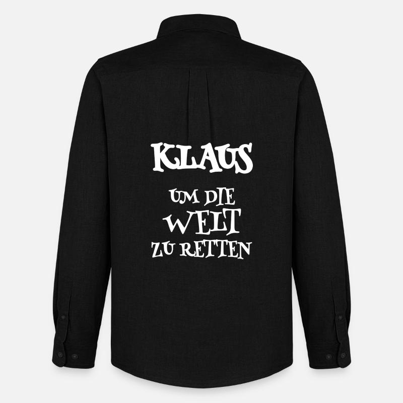 Retter Klaus - Männer Oxford Hemd von Stanley/Stella - Schwarz