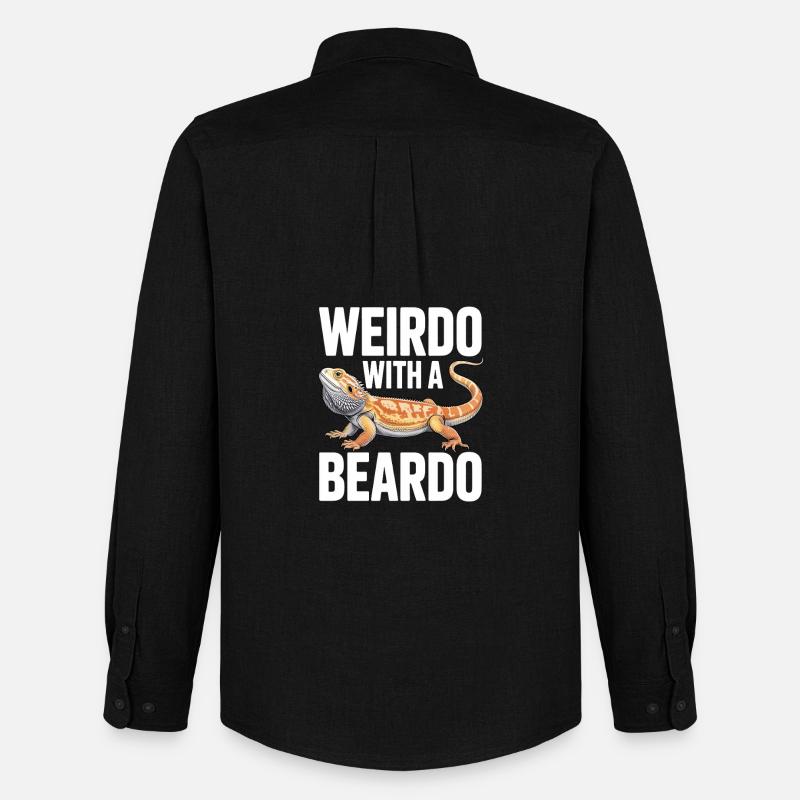 Weirdo mit Bartkind - Männer Oxford Hemd von Stanley/Stella - Schwarz