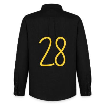 28 - Männer Oxford Hemd von Stanley/Stella - Schwarz - Hinten - AI Model Male 185 dark (185cm)