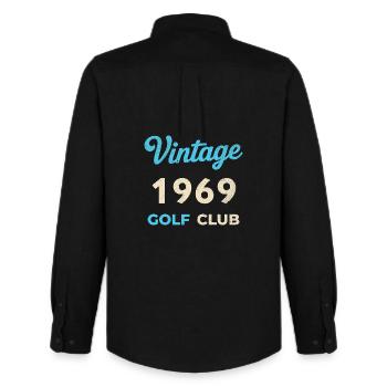 Vintage 1969 Golf Club Retro Geburtsjahr Geschenk - Männer Oxford Hemd von Stanley/Stella - Schwarz - Hinten - AI Model Male 185 dark (185cm)