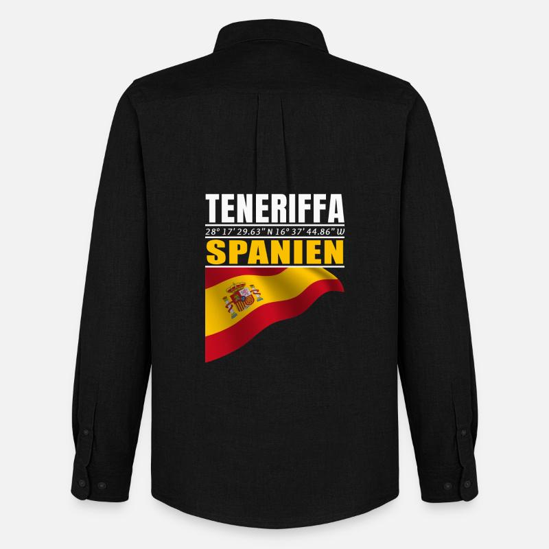 Teneriffa - Männer Oxford Hemd von Stanley/Stella - Schwarz