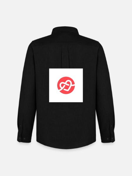 Weaved Heart Logo - Men's Oxford Shirt by Stanley/Stella - black