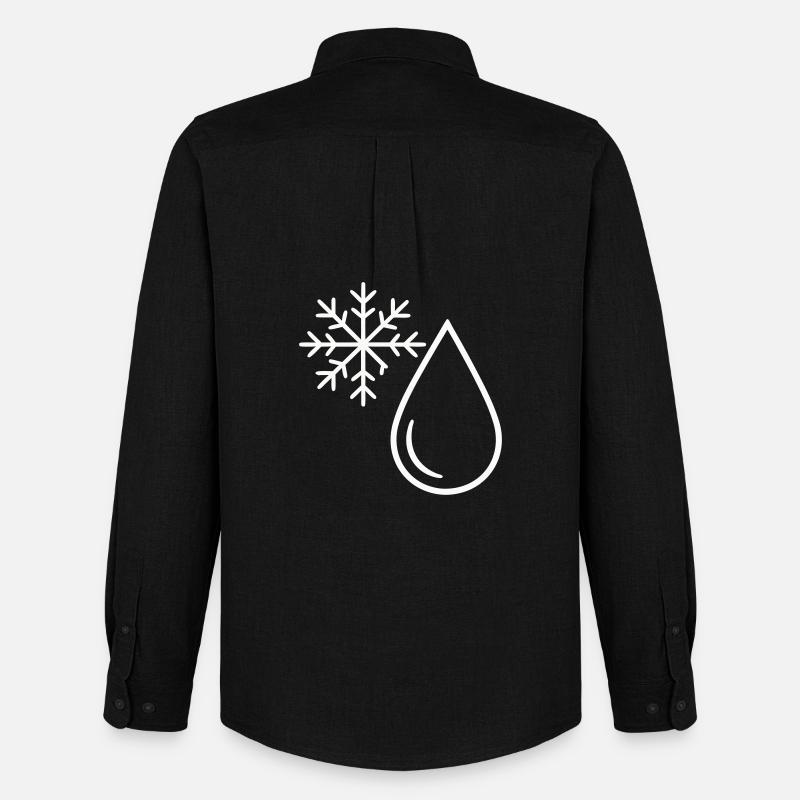 Schnee und Minimalist Drop - Männer Oxford Hemd von Stanley/Stella - Schwarz