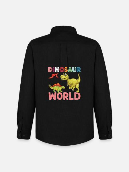 Dinosaur World nice - Men's Oxford Shirt by Stanley/Stella - black