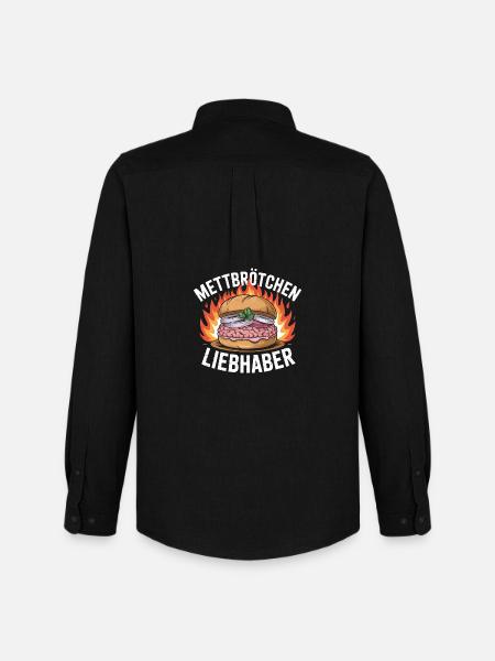 Mettbrötchen Lover - Funny German Memes - Men's Oxford Shirt by Stanley/Stella - black