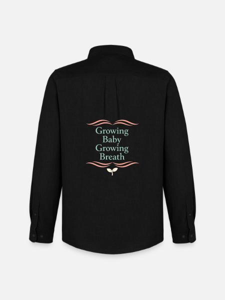 Prenatal Yoga Expectant Mother - Men's Oxford Shirt by Stanley/Stella - black