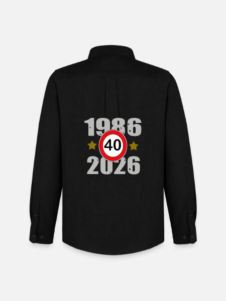 1986–2026: 40th anniversary - Men's Oxford Shirt by Stanley/Stella - black