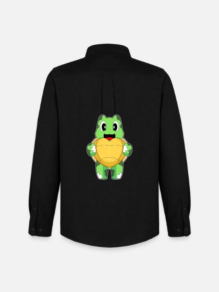 Turtle Heart - Men's Oxford Shirt by Stanley/Stella - black