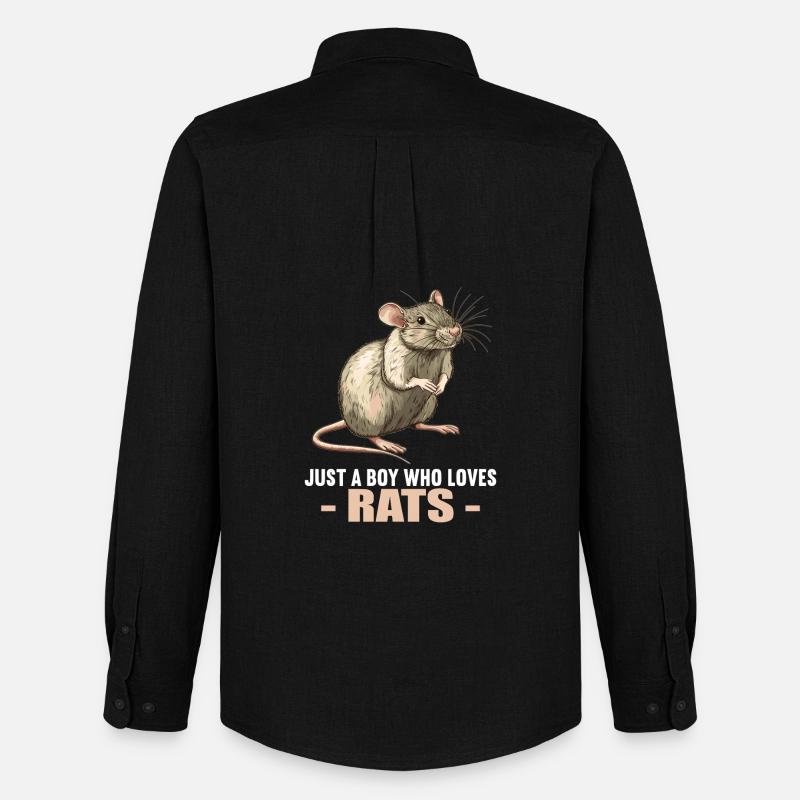Ratten Ratte - Männer Oxford Hemd von Stanley/Stella - Schwarz