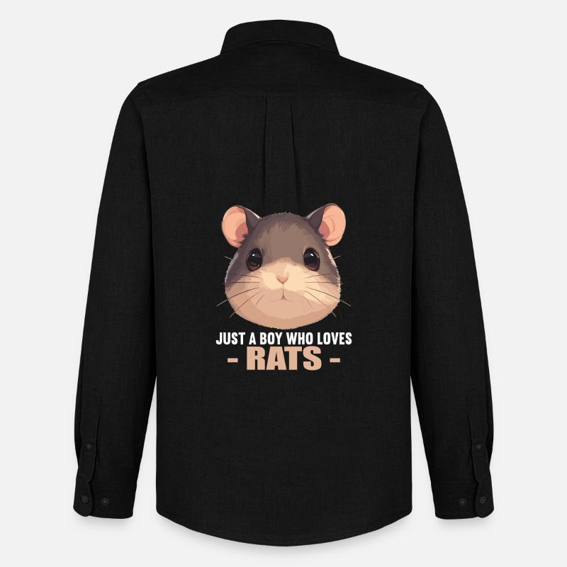 Ratten Ratte - Männer Oxford Hemd von Stanley/Stella - Schwarz