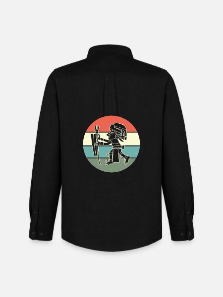 aztec Mayan calendar Inca - Men's Oxford Shirt by Stanley/Stella - black