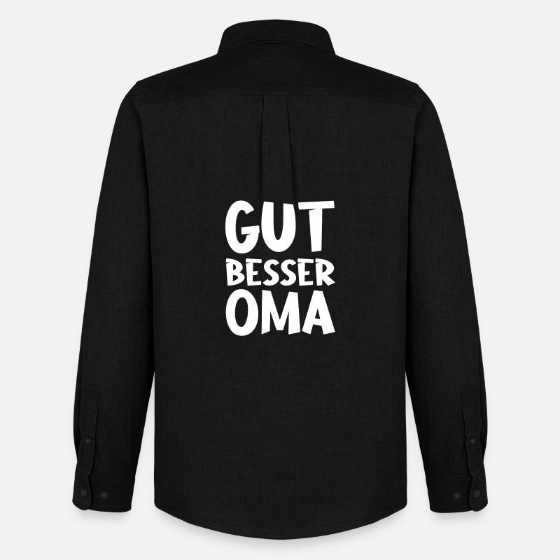 Gute Besser Oma  - Männer Oxford Hemd von Stanley/Stella - Schwarz