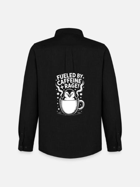 Coffee Sayings Caffeine Funny Coffee Gift - Men's Oxford Shirt by Stanley/Stella - black
