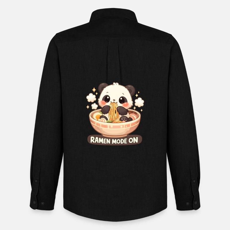 Ramen Panda Mode On - Men's Oxford Shirt by Stanley/Stella - black