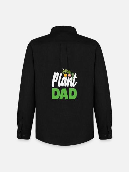 Plant Lover Father Gardening Home Gardener - Men's Oxford Shirt by Stanley/Stella - black