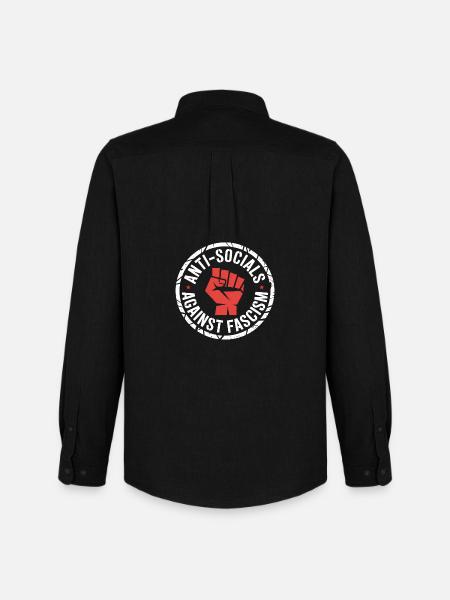 Antisoziale Antifa - Antifa Logo - Men's Oxford Shirt by Stanley/Stella - black