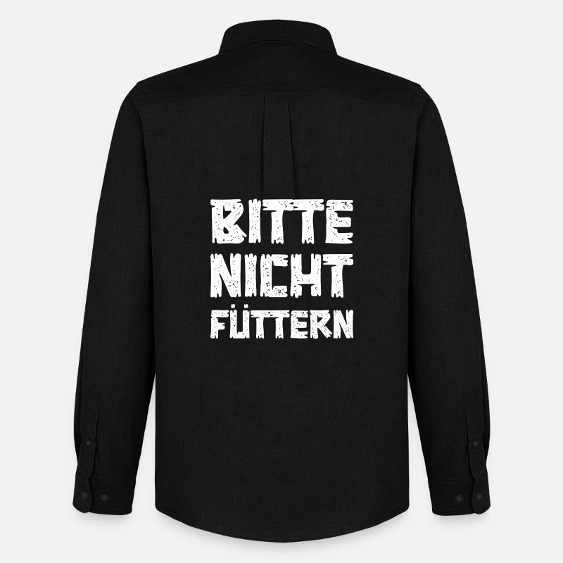 Bitte nicht füttern - Männer Oxford Hemd von Stanley/Stella - Schwarz