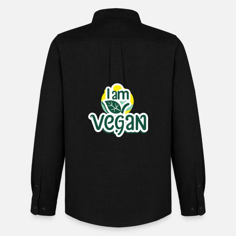 Ich bin Veganer. - Männer Oxford Hemd von Stanley/Stella - Schwarz
