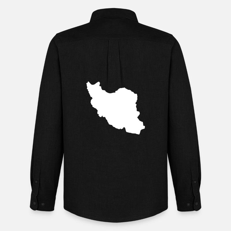 Iran Silhouette - Männer Oxford Hemd von Stanley/Stella - Schwarz
