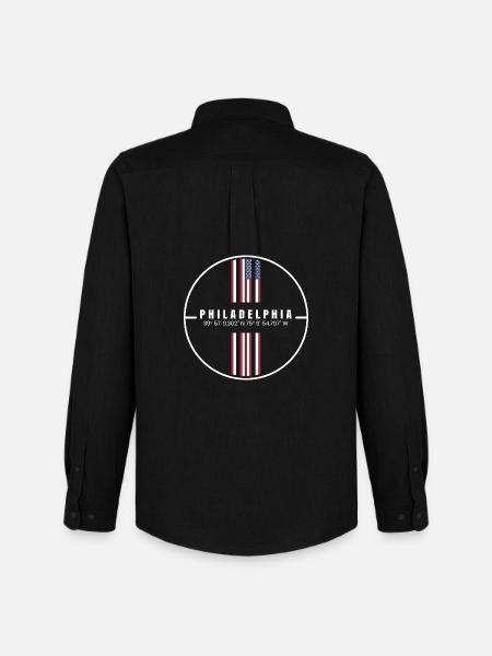 Philadelphia Coordinates - Men's Oxford Shirt by Stanley/Stella - black