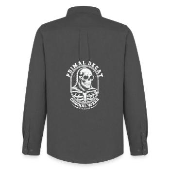 Skeleton Crest T-shirt - Chemise Oxford homme Stanley/Stella - charbon - Dos - AI Model Male 185 dark (185cm)