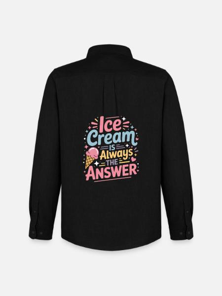 eiscreme Sprüche Eis Lustiges Kayak Geschenk - Men's Oxford Shirt by Stanley/Stella - black