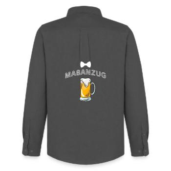 Tailor-made Beer Costume – Funny Carnival T-Shirt - Men's Oxford Shirt by Stanley/Stella - anthracite - Back - AI Model Male 185 dark (185cm)