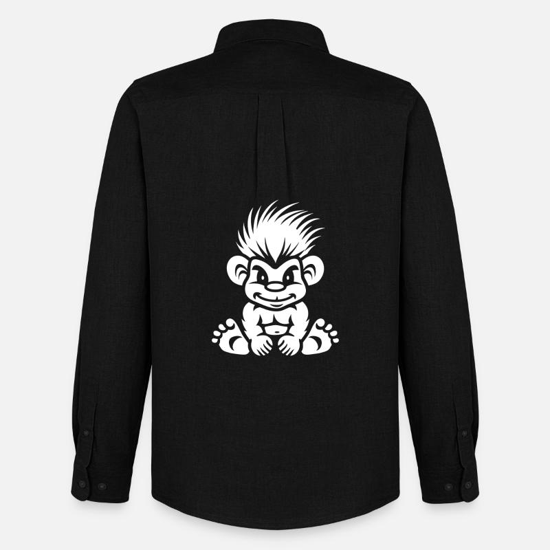 Troll - Männer Oxford Hemd von Stanley/Stella - Schwarz