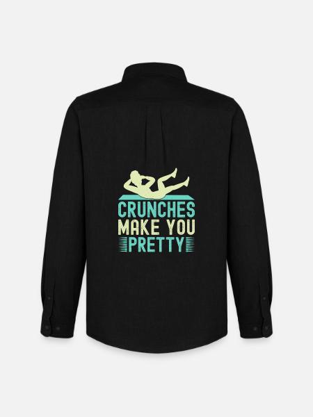 Fitness Fanatics Crunches Make You Pretty - Men's Oxford Shirt by Stanley/Stella - black