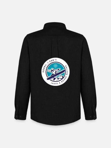 Snowboarding Board Meeting - Men's Oxford Shirt by Stanley/Stella - black