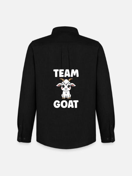 Team Goat Goat Cartoon - Men's Oxford Shirt by Stanley/Stella - black