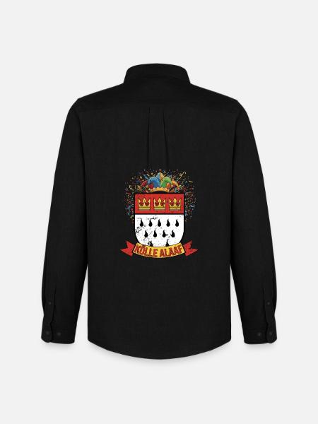 Cologne Alaaf Coat of Arms Confetti - Men's Oxford Shirt by Stanley/Stella - black