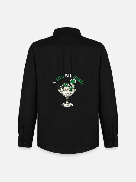 Ein Tini-bisschen irischer St. Patrick's Day - Männer Oxford Hemd von Stanley/Stella - Schwarz