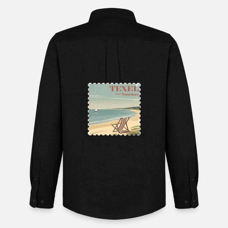 Texel Noordzee - Männer Oxford Hemd von Stanley/Stella - Schwarz