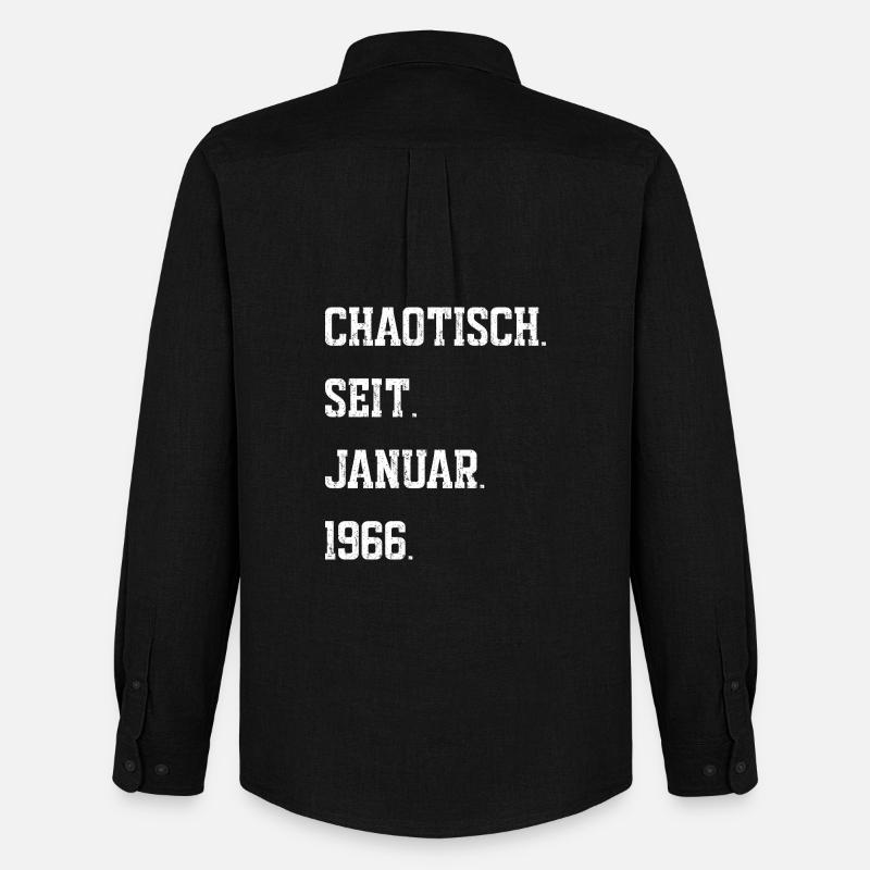 Chaotisch seit Januar 1966 - Männer Oxford Hemd von Stanley/Stella - Schwarz