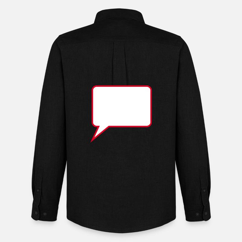 Personalize your own speech bubble comic - Men's Oxford Shirt by Stanley/Stella - black