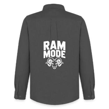 Ram Mode - Men's Oxford Shirt by Stanley/Stella - anthracite - Back - AI Model Male 185 dark (185cm)