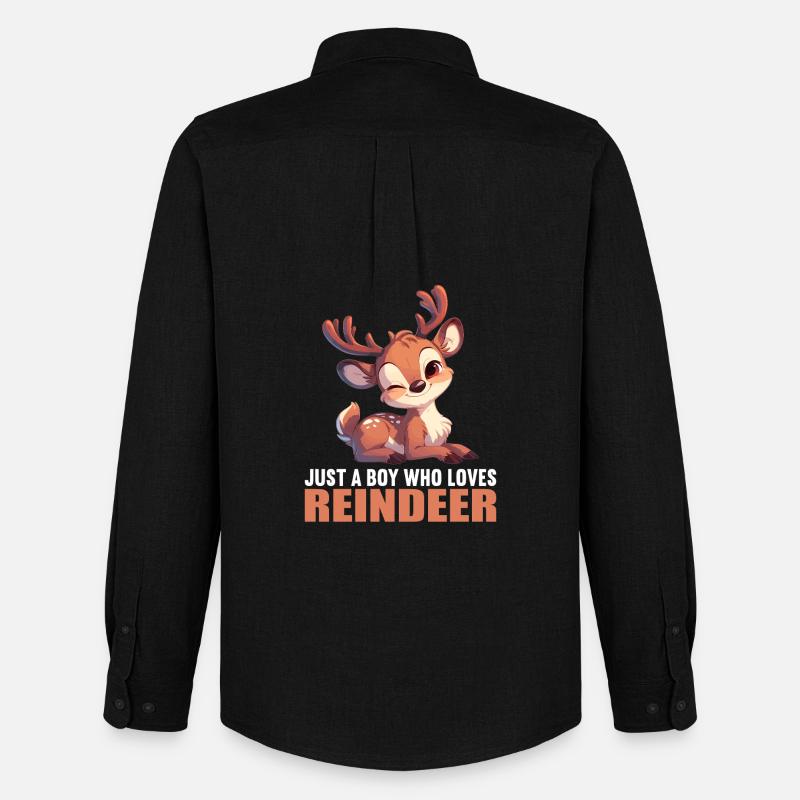 Rentiere Rentier - Männer Oxford Hemd von Stanley/Stella - Schwarz