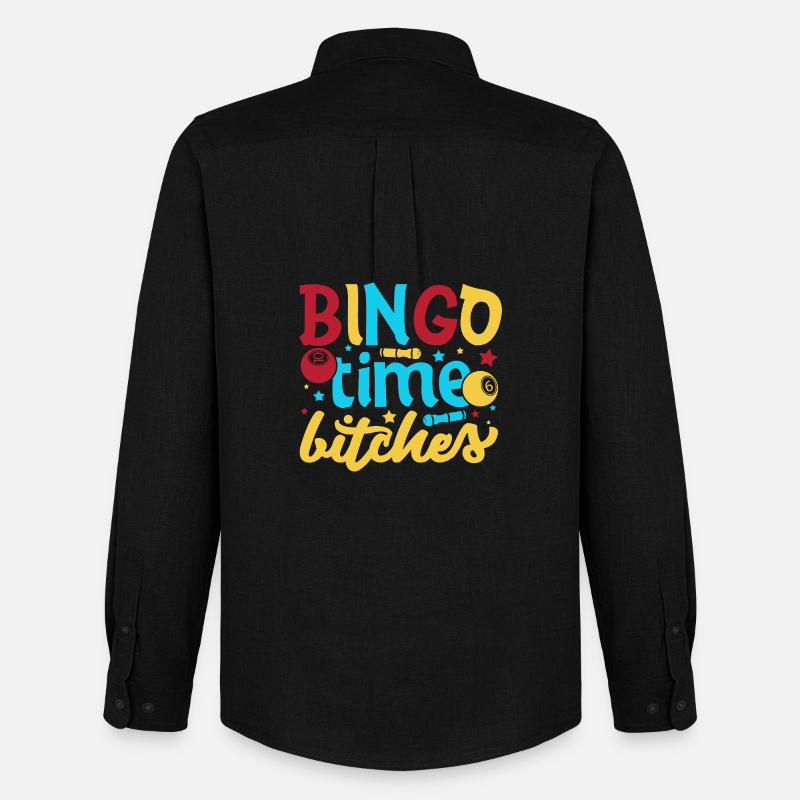 Bingo Game Bingo Time Bitches Bingo - Männer Oxford Hemd von Stanley/Stella - Schwarz
