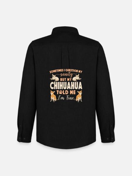 Chihuahua Chihuahueño Sometimes I - Men's Oxford Shirt by Stanley/Stella - black