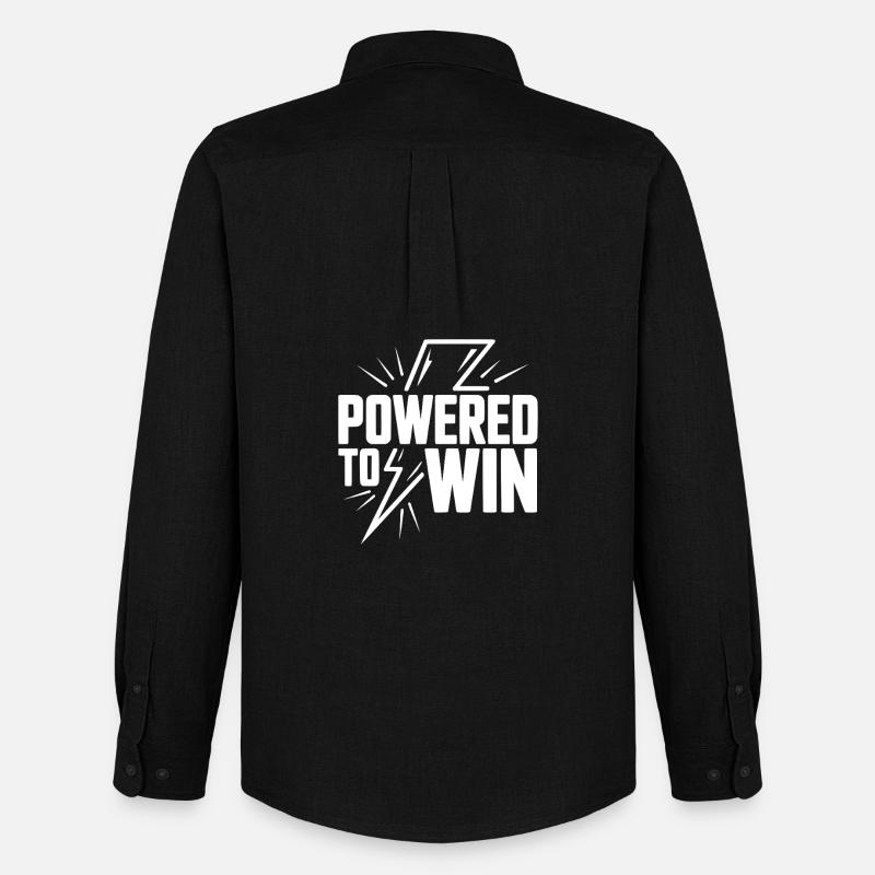 Powered to Win - Männer Oxford Hemd von Stanley/Stella - Schwarz