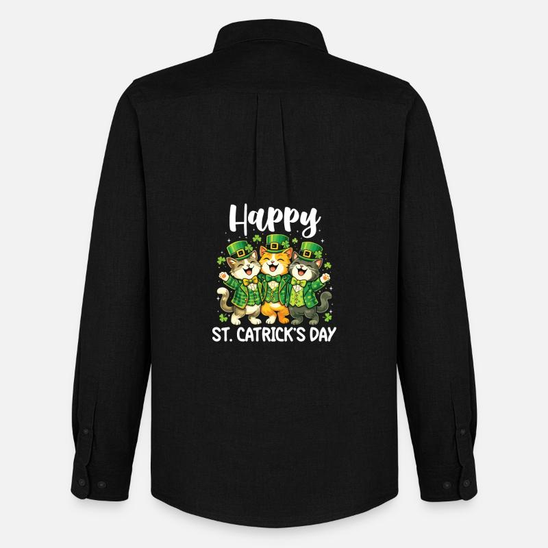 Joyeuse Saint-Patrick Irlandais - Saint-Patrick - Chemise Oxford homme Stanley/Stella - noir