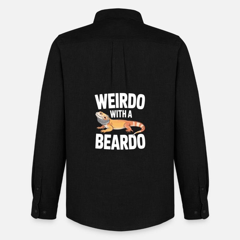 Beardo Weirdo Dragon Tee - Männer Oxford Hemd von Stanley/Stella - Schwarz