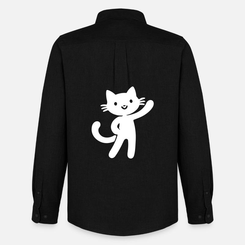 Katze Niedlich - Männer Oxford Hemd von Stanley/Stella - Schwarz
