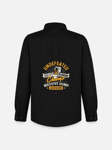 Toilet Clogging Champ Dump Division - Men's Oxford Shirt by Stanley/Stella - black