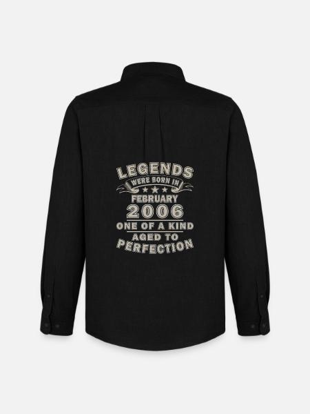 February 2006 Birthday Legend - Men's Oxford Shirt by Stanley/Stella - black